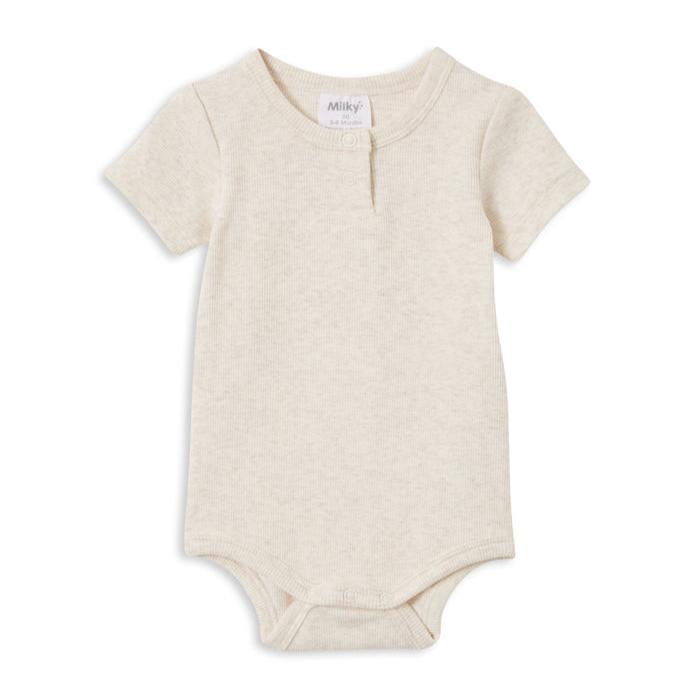 Milky Clothing Ecru Rib Bubbysuit