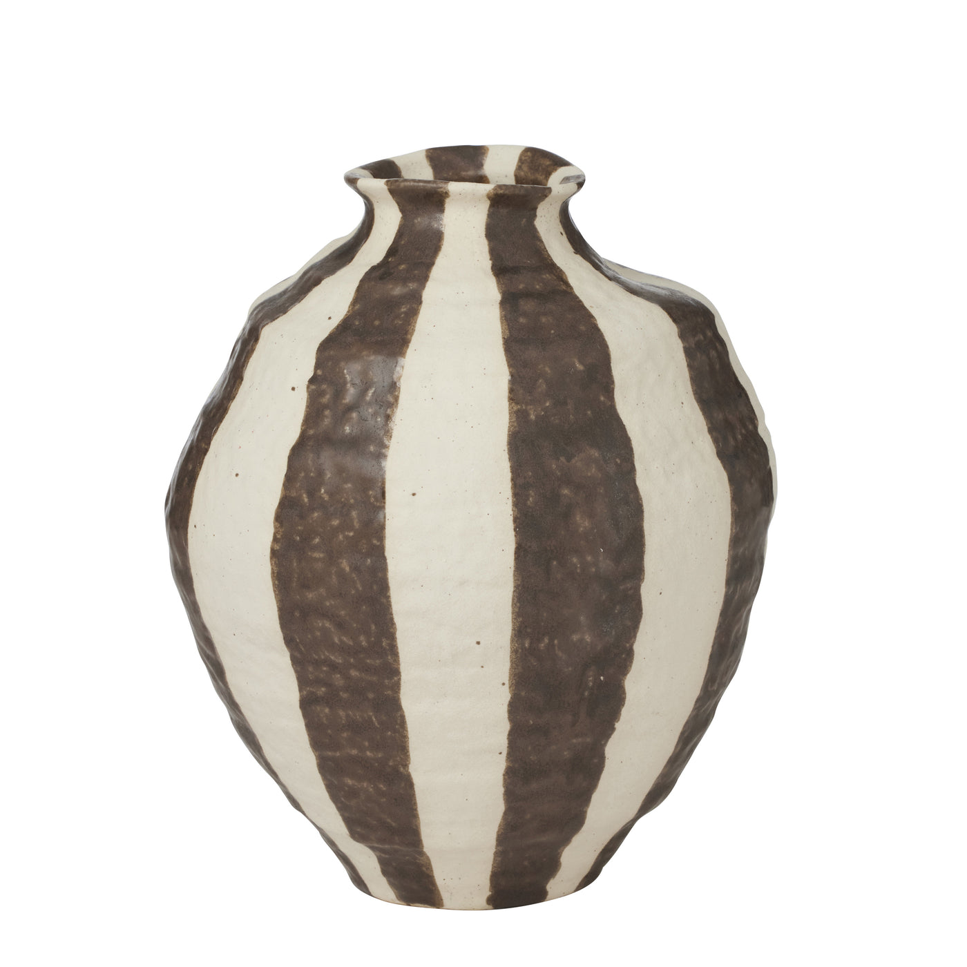 Rayas Ceramic Vase Cocoa