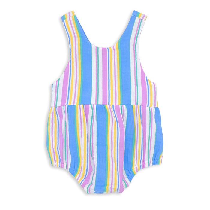 Milky Clothing Crinkle Stripe Playsuit