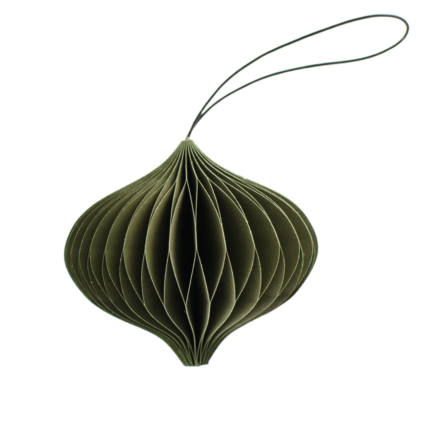 Nordic Rooms Olive Green Paper Jewel Ornament