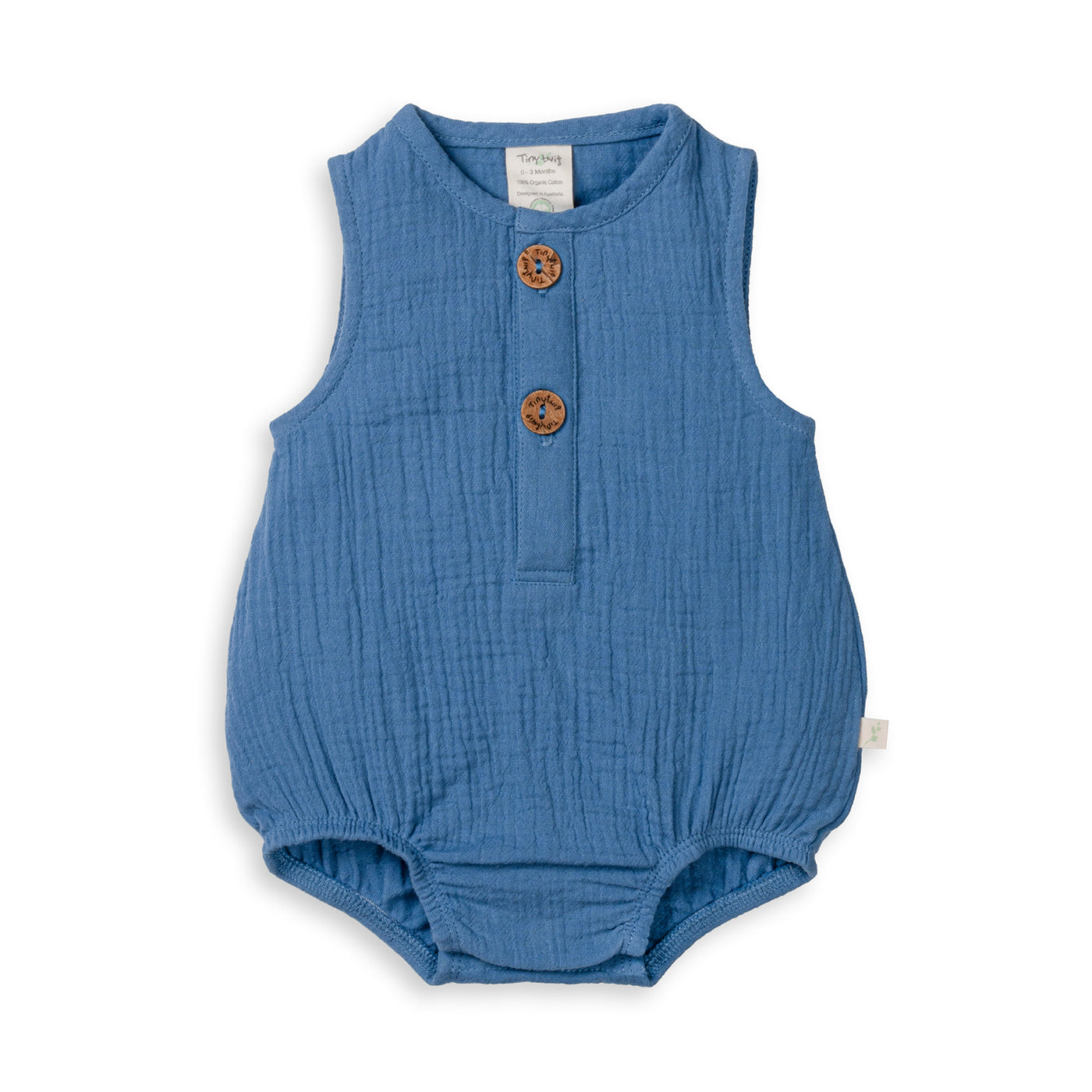 Tiny Twig Bubble Romper Coronet Blue