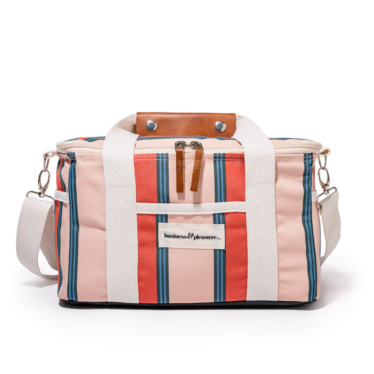 Business and Pleasure Premium Cooler Bag Bistro Dusty Pink Stripe