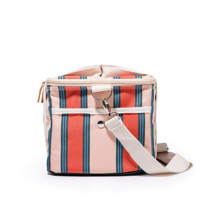 Business and Pleasure Premium Cooler Bag Bistro Dusty Pink Stripe