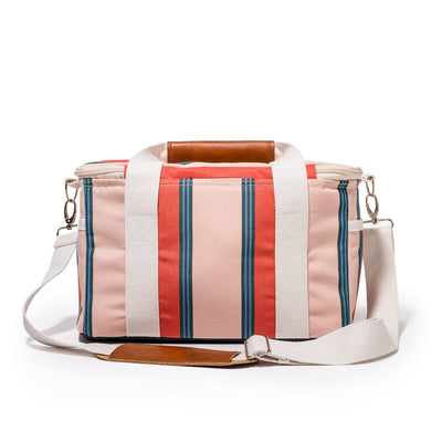 Business and Pleasure Premium Cooler Bag Bistro Dusty Pink Stripe