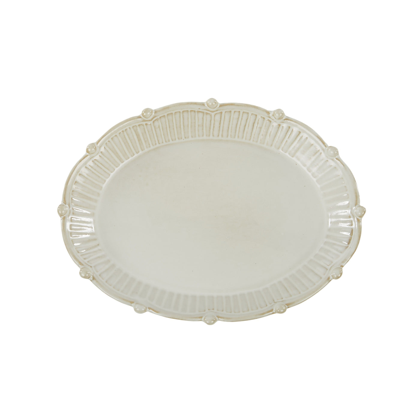 Bistrot Oval Ceramic Platter White