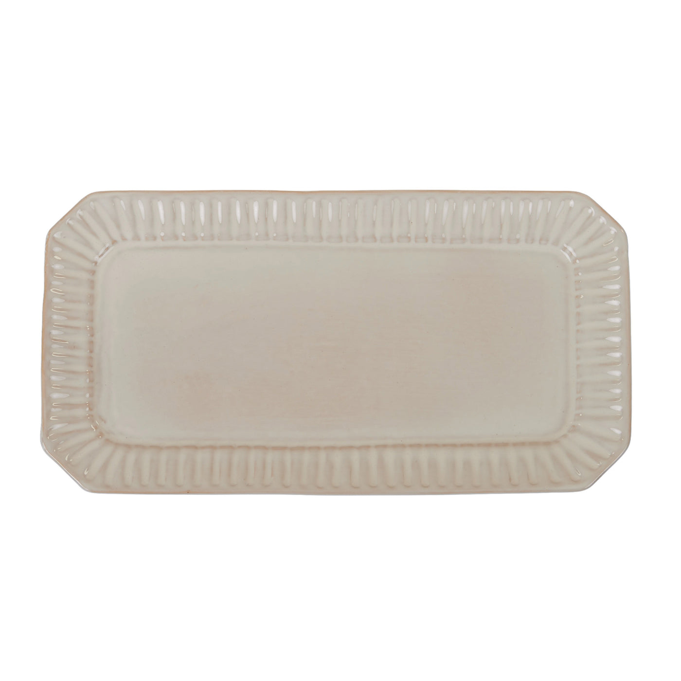 Bistrot Rectangle Ceramic Platter White