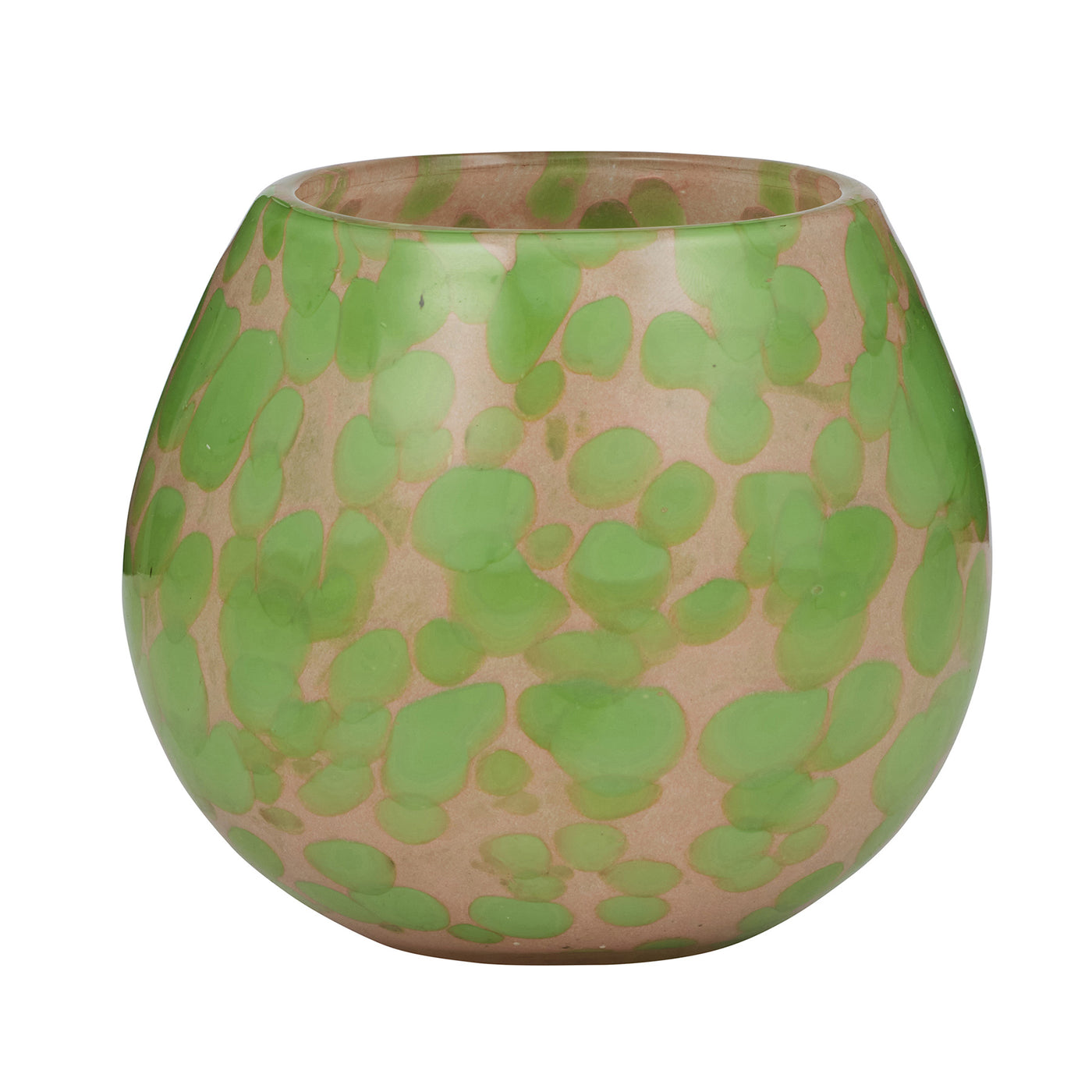 Myoma Glass Candle Pink and Green