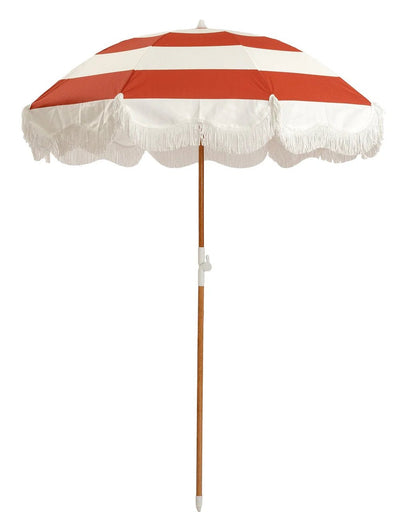 Business and Pleasure Holiday Beach Umbrella Le Sirenuse Capri Stripe