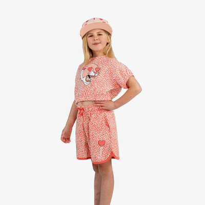 The Girl Club Coral Lollipop Muslin Shorts