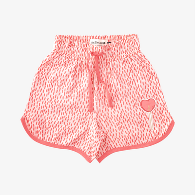 The Girl Club Coral Lollipop Muslin Shorts