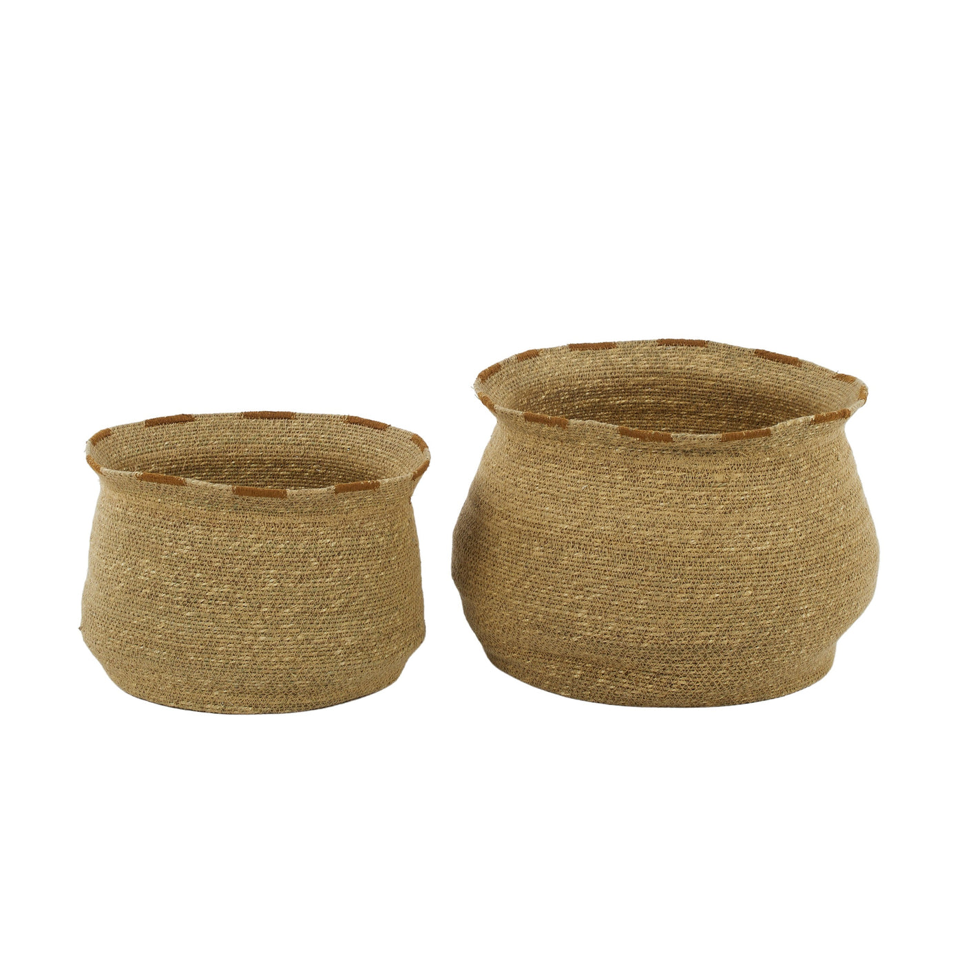 Durban Set of 2 Seagrass Urn Natural /Tan