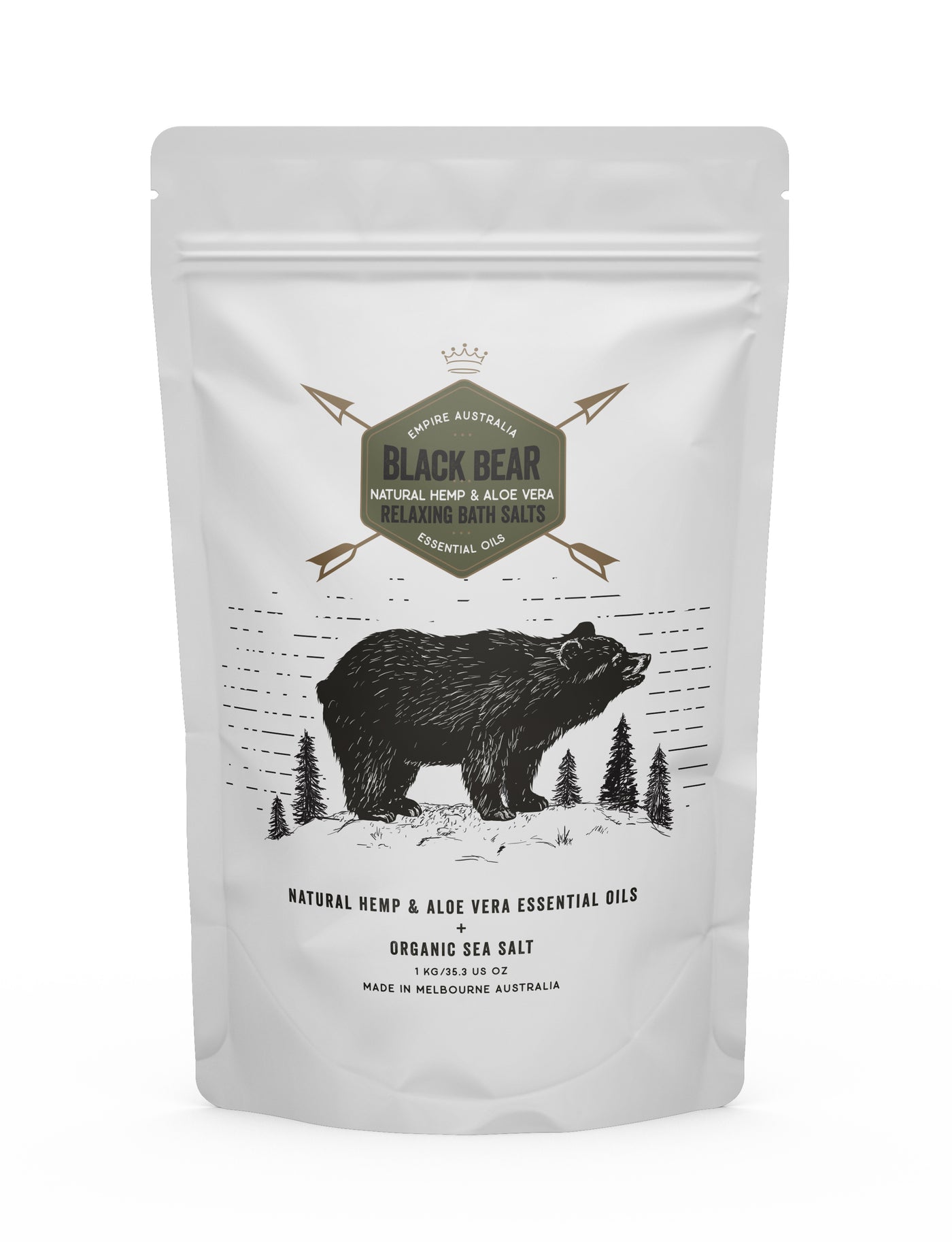 Black Bear Hemp Oil & Aloe Vera Bath Salts