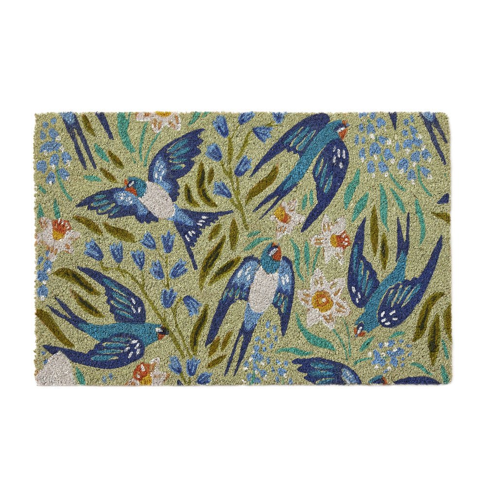 Swallows Door Mat Blue