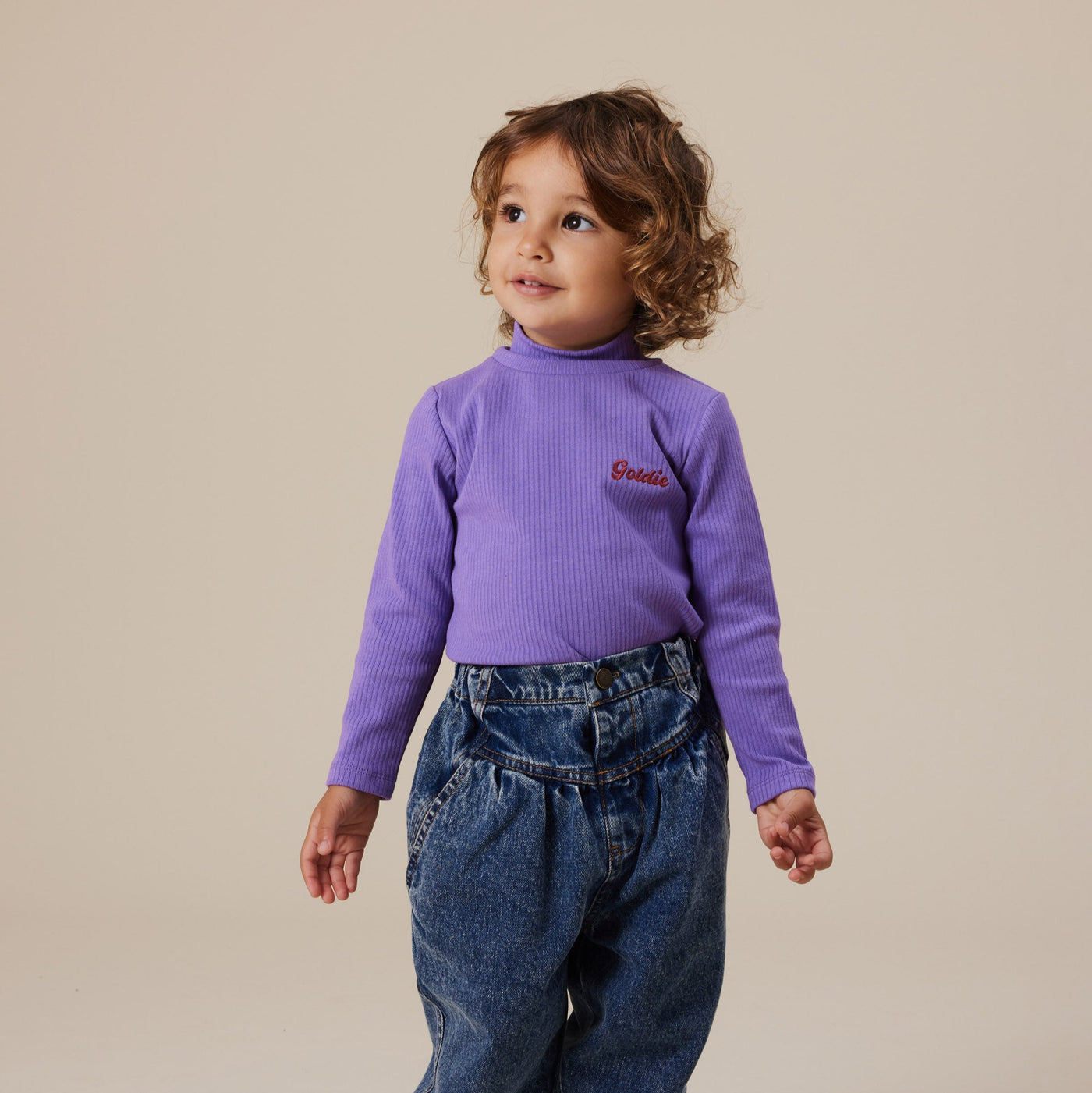 Goldie and Ace Embroidered Rib Skivvy Grape