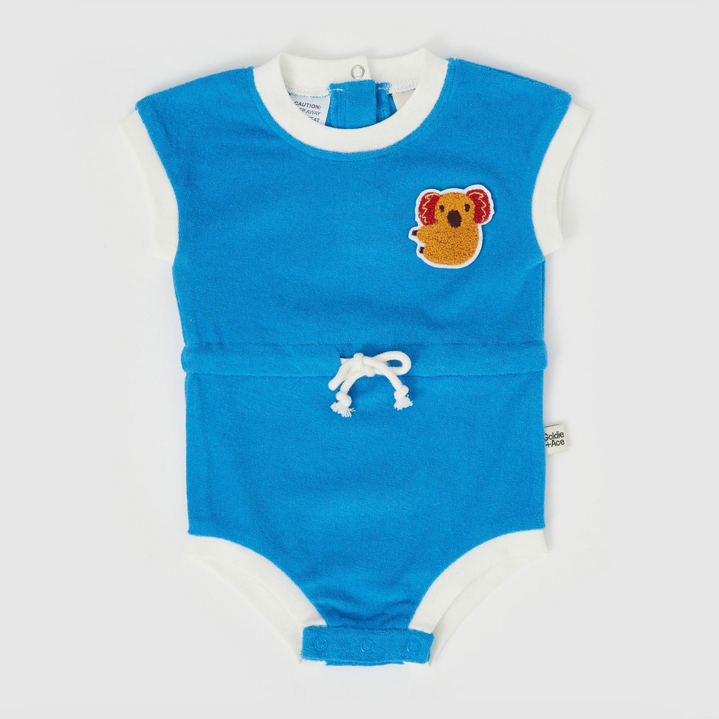 Goldie + Ace Koala Terry Towelling Romper Ocean