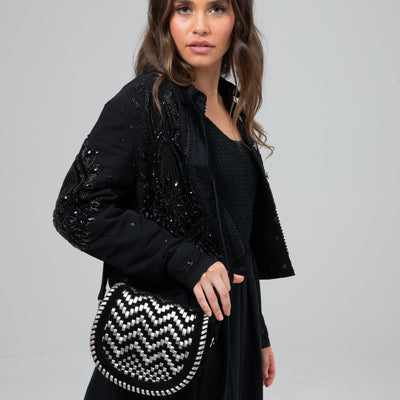 Fonda Bag Black w Silver