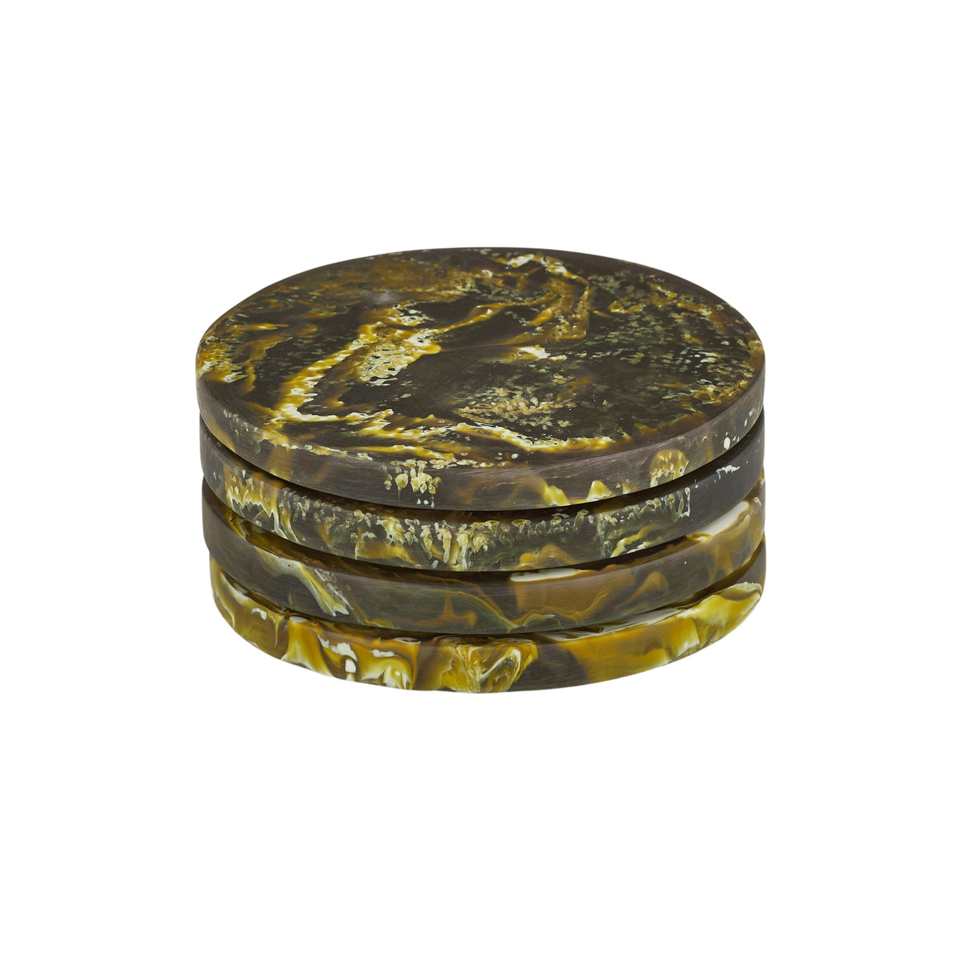 Kip Resin Coasters Olive Set of 4