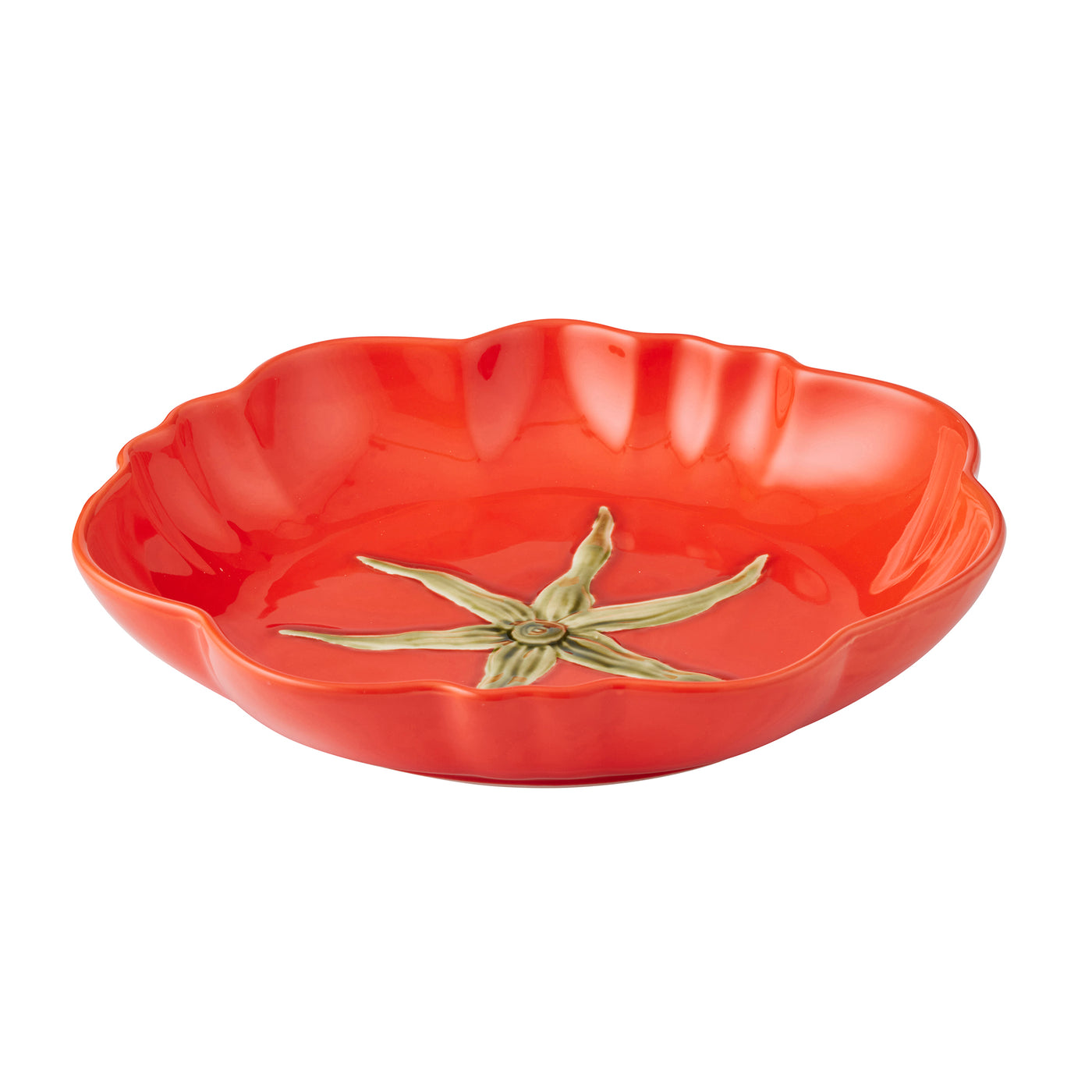 Pomodoro Ceramic Shallow Bowl Red