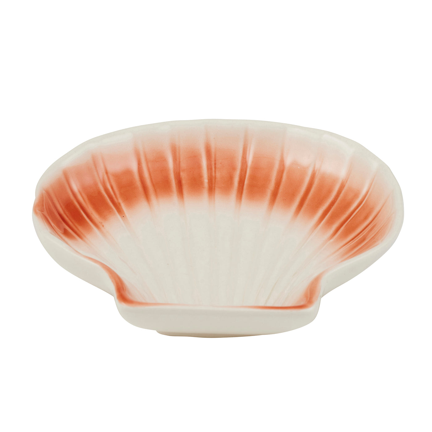 Scallop Ceramic Dish Coral