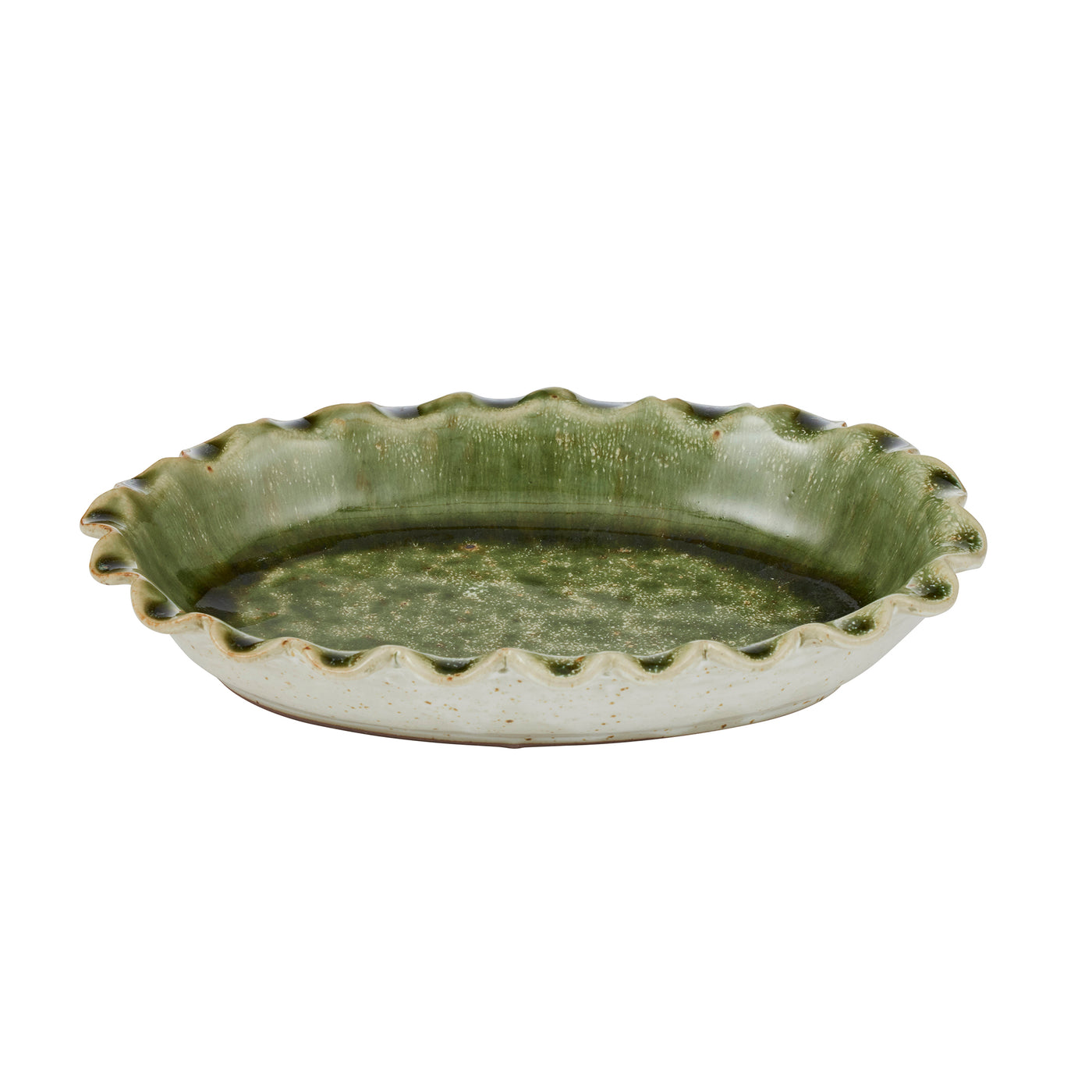 Uma Oval Ceramic Dish Olive