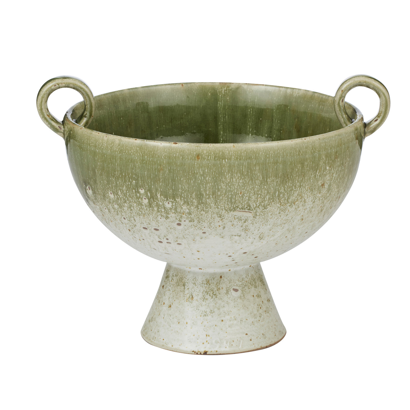 Uma Ceramic Footed Bowl Olive