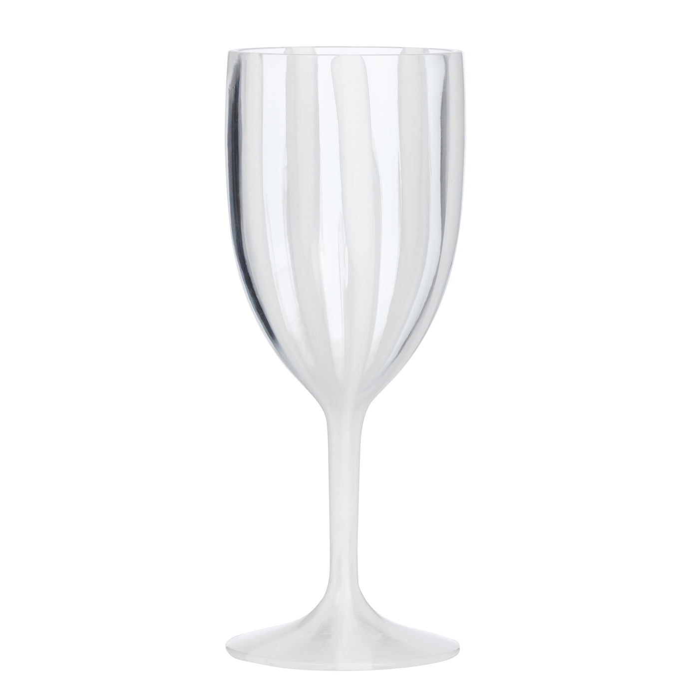 Cabana Acrylic Wine Glass White Stripe