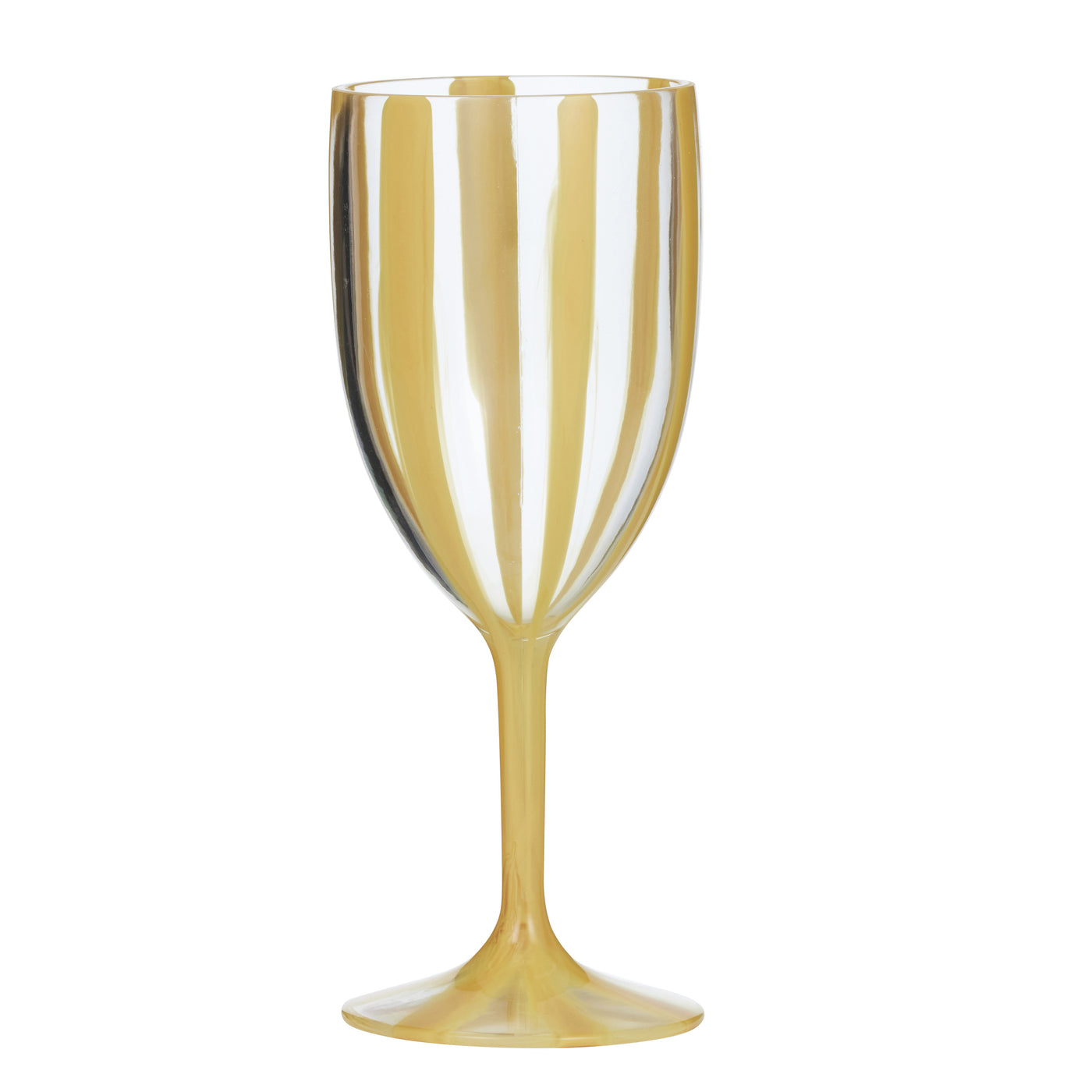 Cabana Acrylic Wine Glass Honey Stripe