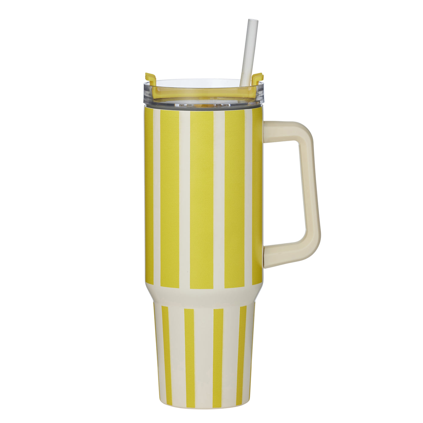 Vertice Stripe Insulated Mug Yellow