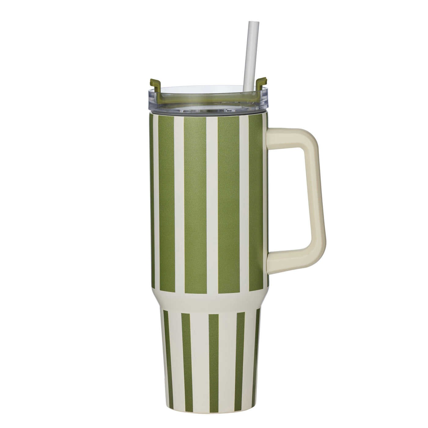 Vertice Stripe Insulated Mug Olive