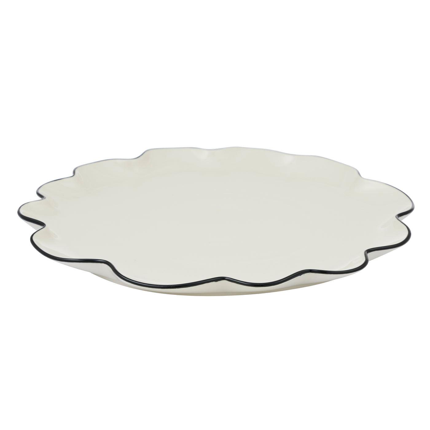 Winslow Cermaic Plate Large Ivory/Black