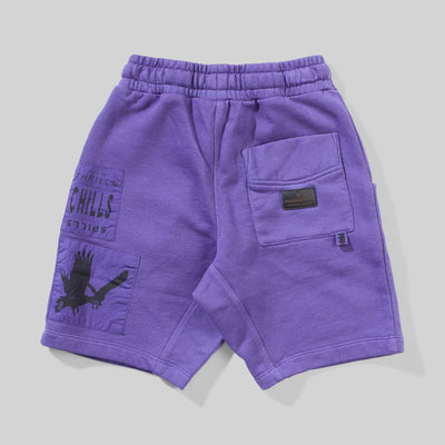 Munster Kids Patchedup Short Washed Purple