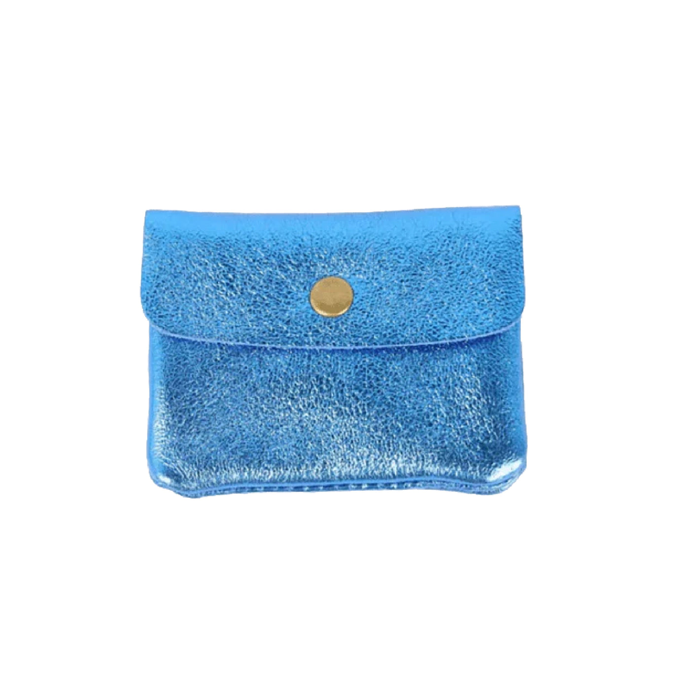 Maison Fanli Coin Purse Metallic Electric Blue