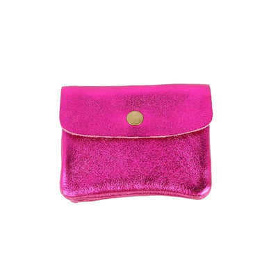 Maison Fanli Coin Purse Metallic Fuchsia