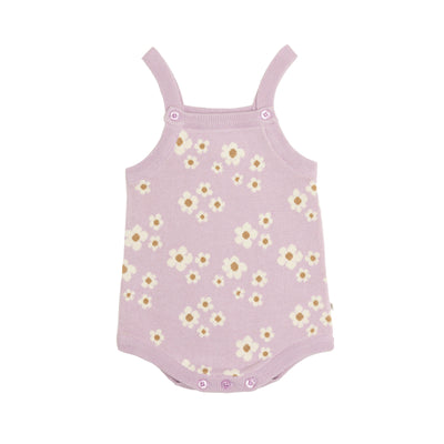 Kyndbaby Jacquard Summer Knit Romper Orchid Bloom