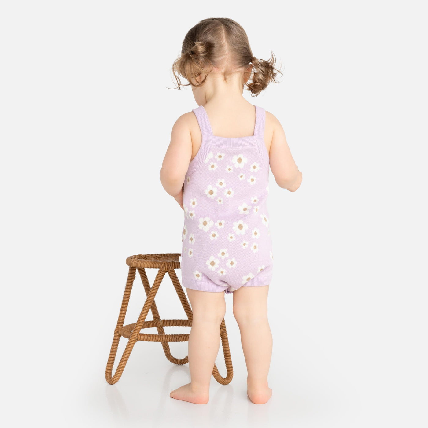 Kyndbaby Jacquard Summer Knit Romper Orchid Bloom