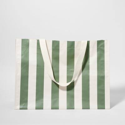 Sunnylife Carryall Beach Bag The Vacay Olive Stripe