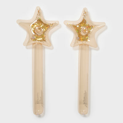 Sunnylife Kids Inflatable Star Wand Princess Swan Gold Set of 2