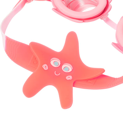 Sunnylife Melody the Mermaid Mini Swim Goggles Neon Strawberry