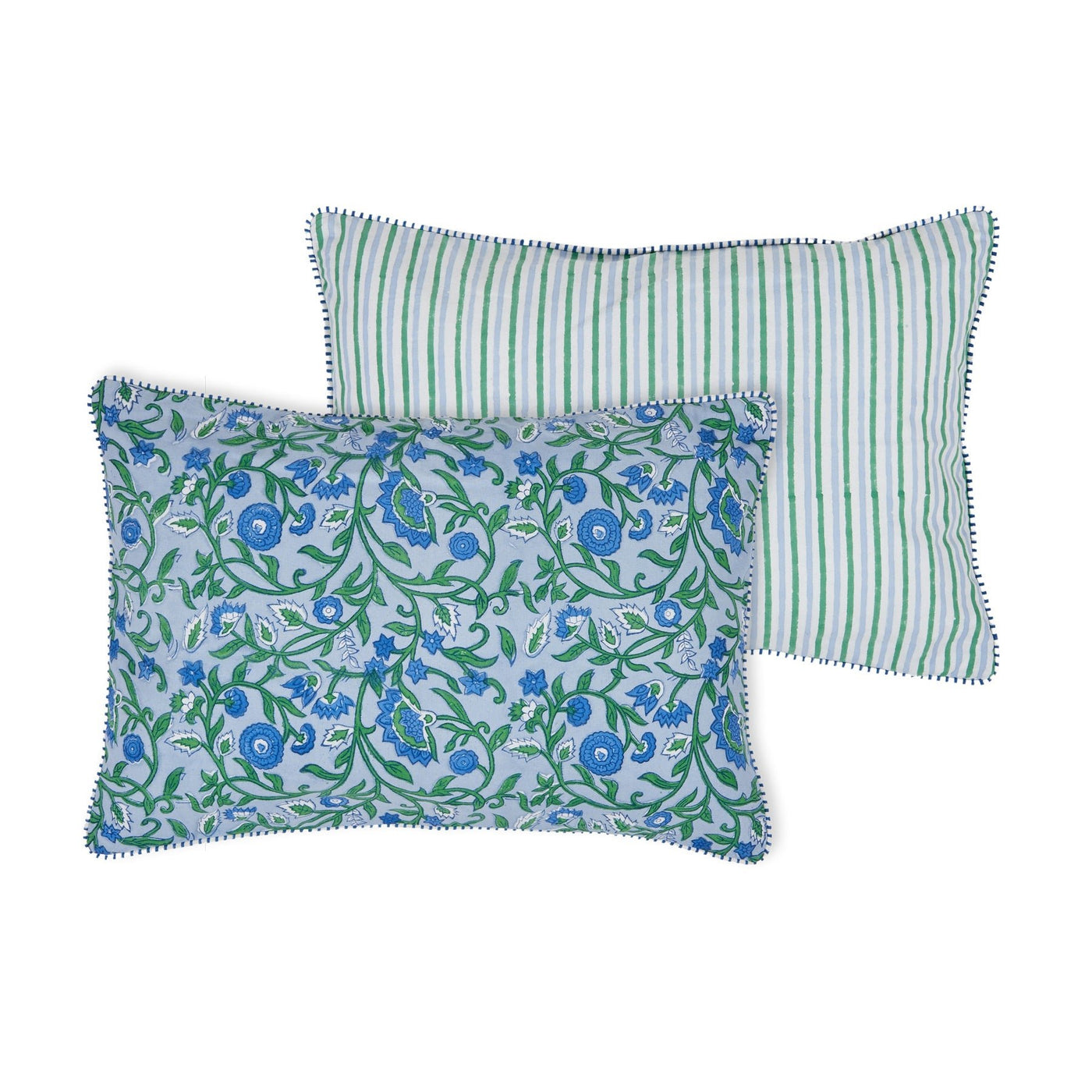 Anika Cott Block Cushion Emerald