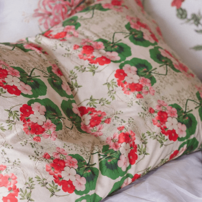 Lazybones Pelargonium Pillowcase Set