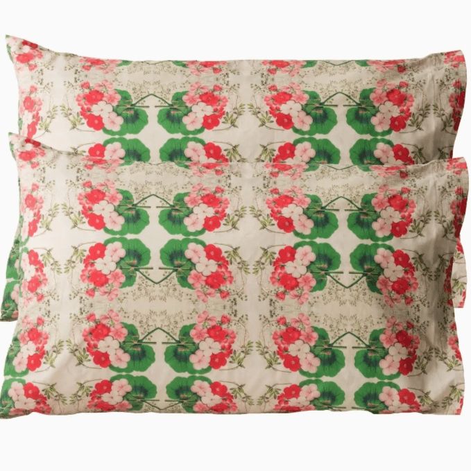 Lazybones Pelargonium Pillowcase Set