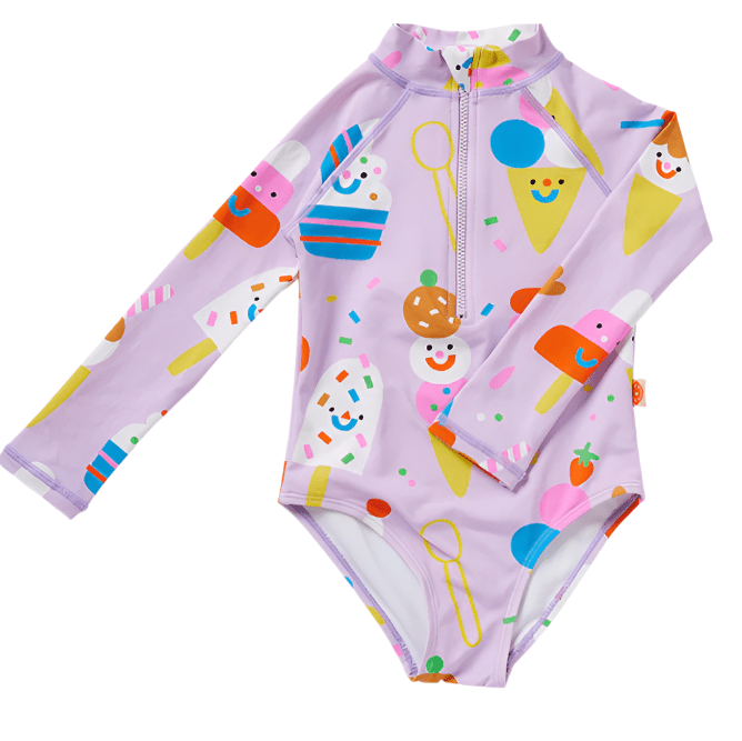 Halcyon Nights Long Sleeve Zip Bather Sundae Fun Day