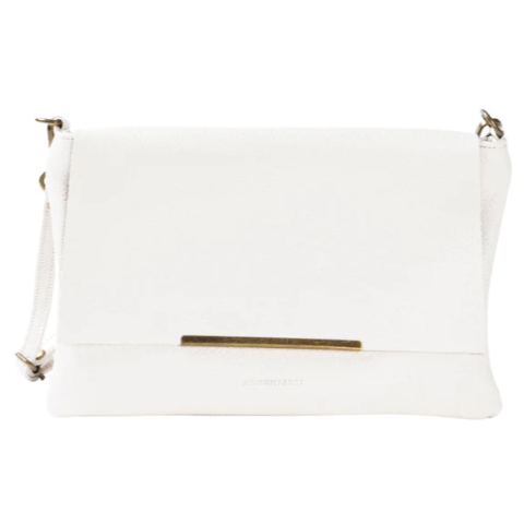 Maison Fanli Leather Crossbody /Clutch Bag Cream