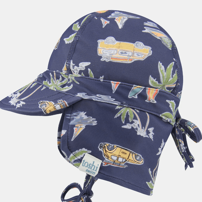 Toshi Swim Baby Flap Cap/ Surf Twilight