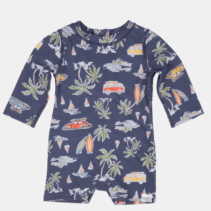 Toshi Swim Baby Onesie Surf Twilight