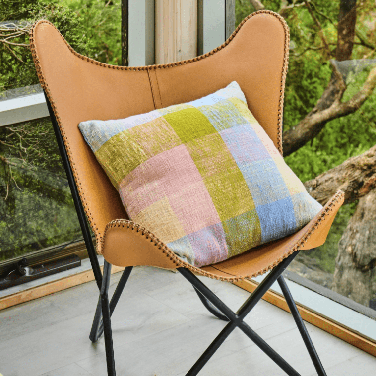 Kip and Co Corfu Tartan Woven Cushion