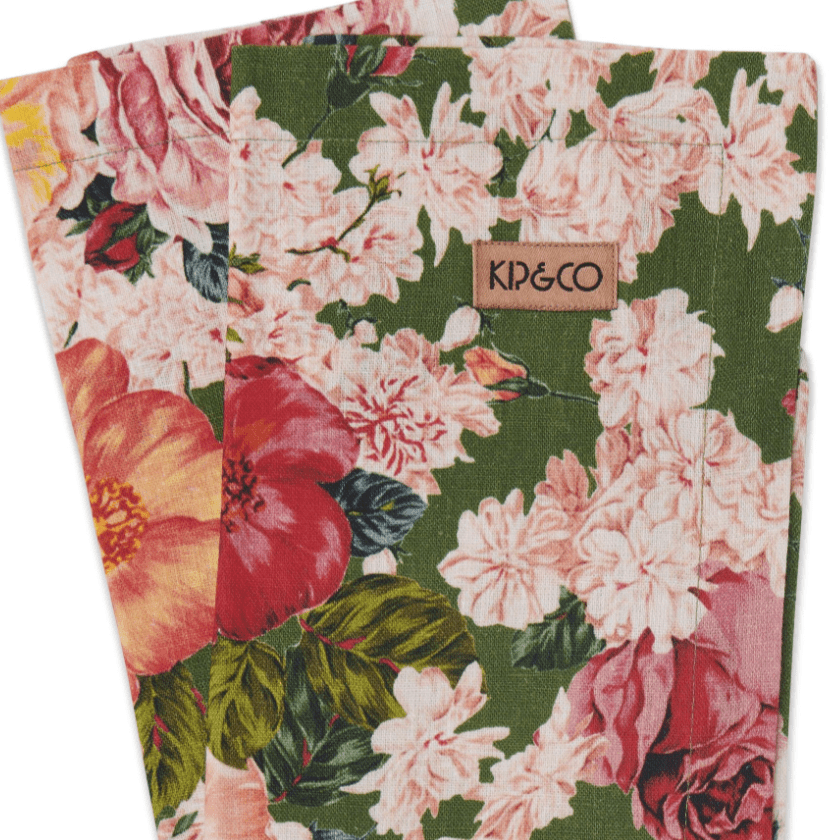 Kip and Co Rose Garden Linen 4P Set Napkins