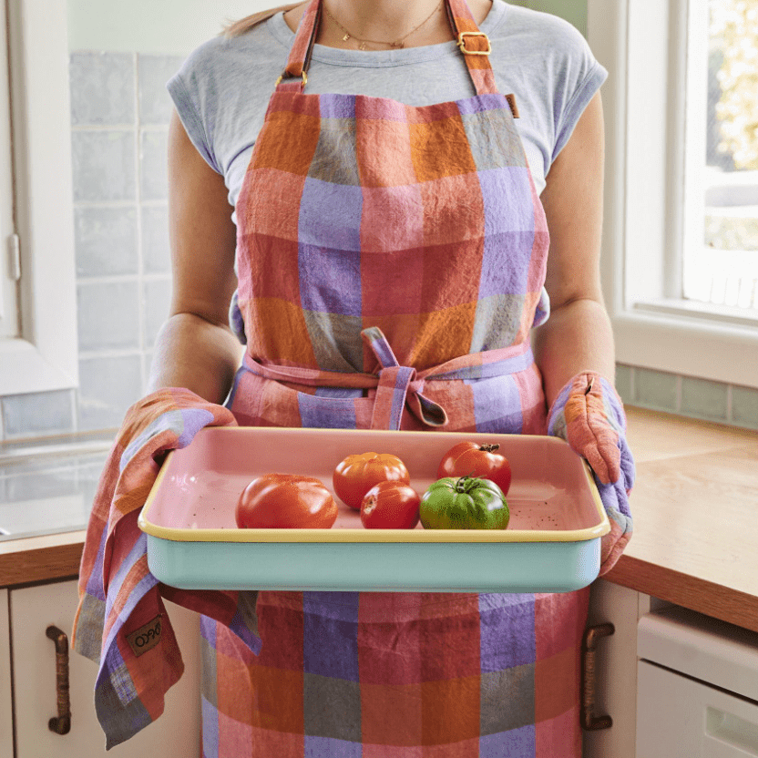 Kip and Co Tutti Frutti Linen Apron One Size