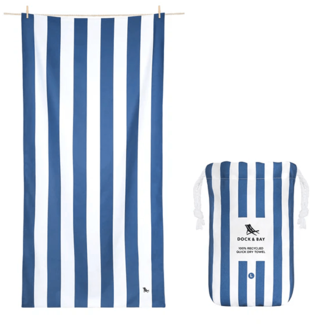 Dock & Bay Beach Towel Cabana Whitsunday Blue