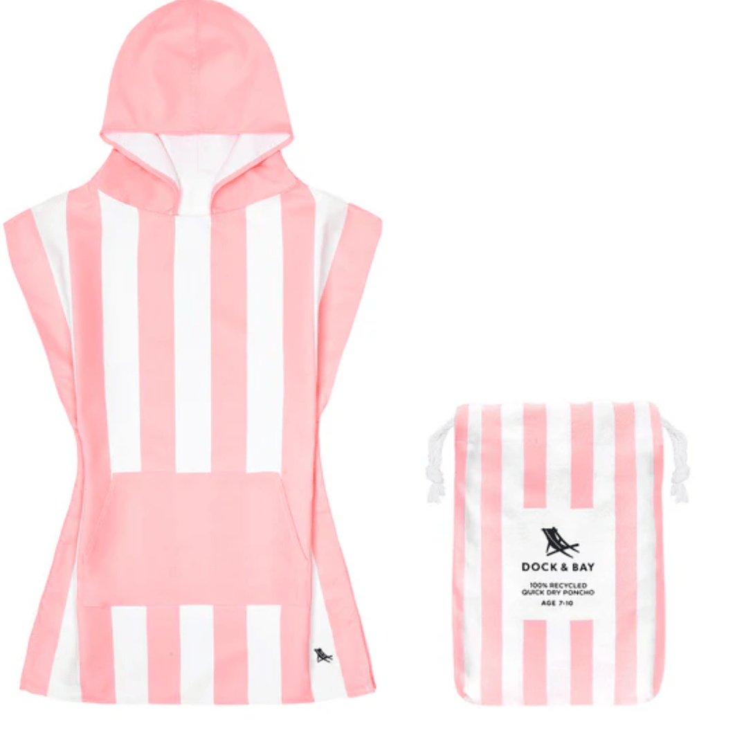 Dock & Bay Poncho Kids Cabana Malibu Pink